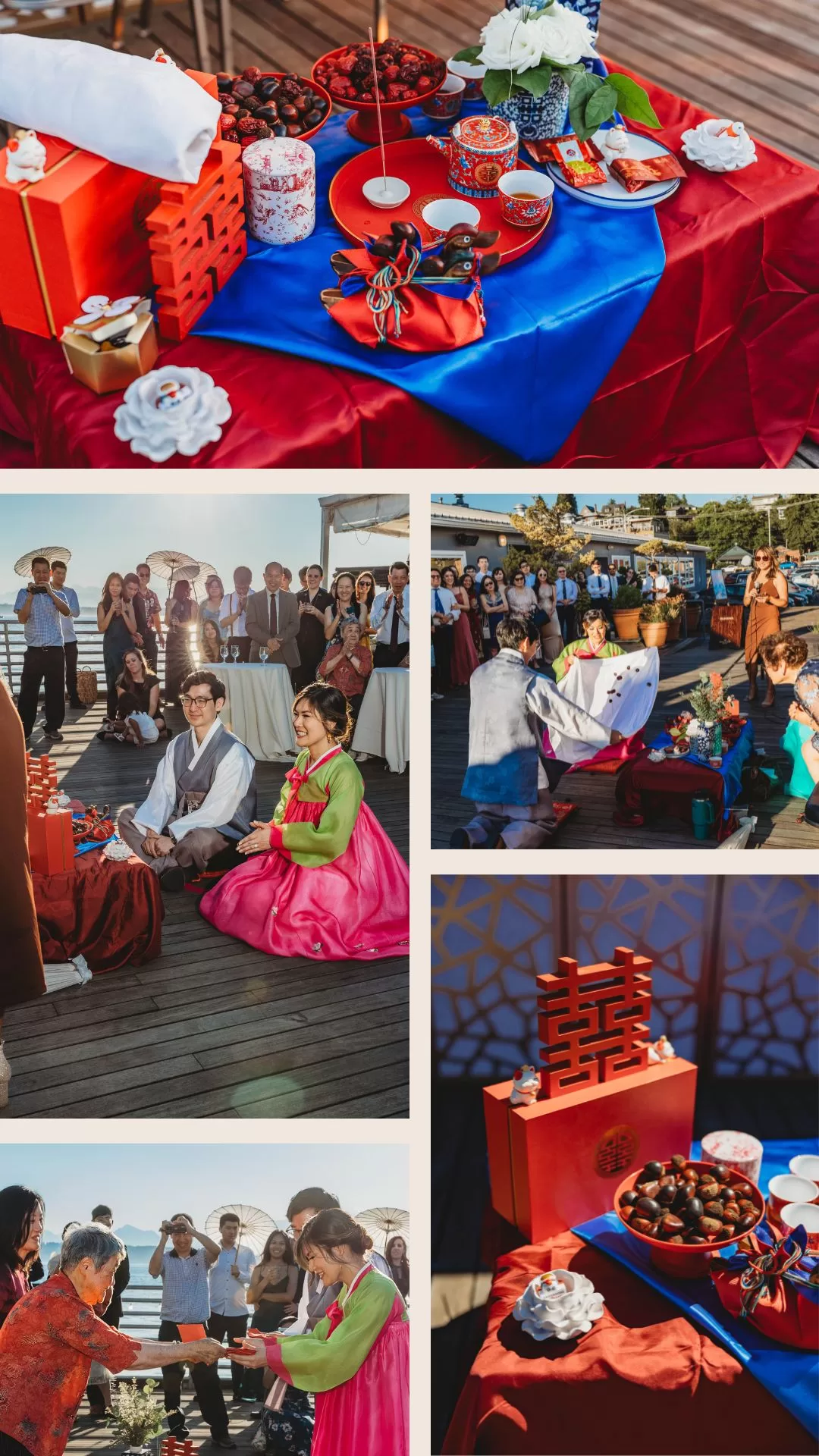 Wedding Tea Ceremony at Rays Boathouse Wedding in Seattle, WA by Essence of Us Photography