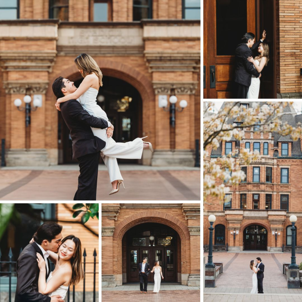 Engagement session at Stadium High School in Tacoma, WA
