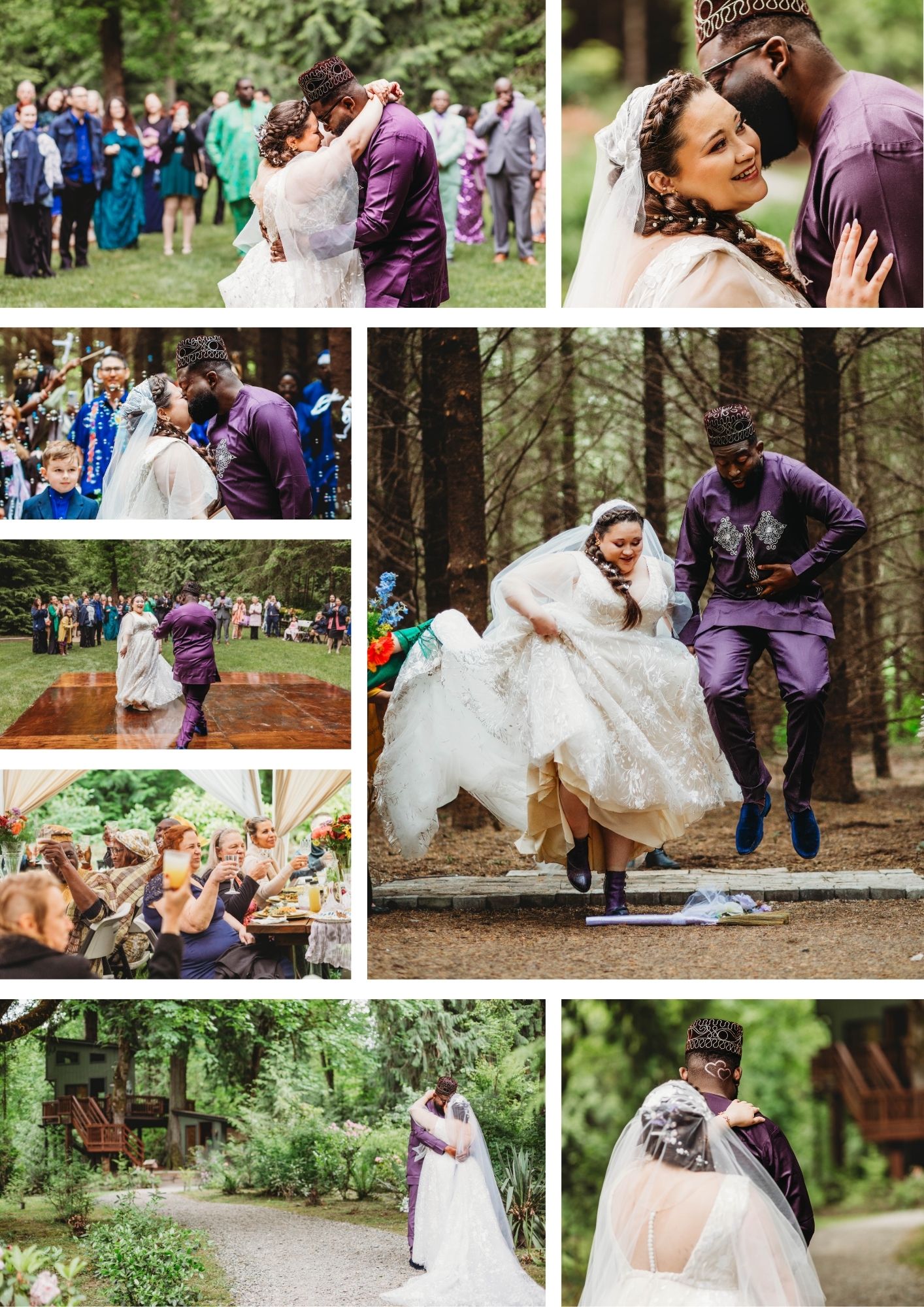 Larkin Place wedding photos collage