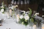 Luxury wedding tablescape featuring timeless floral design at The Point at Pier 70 in Seattle, WA wedding.